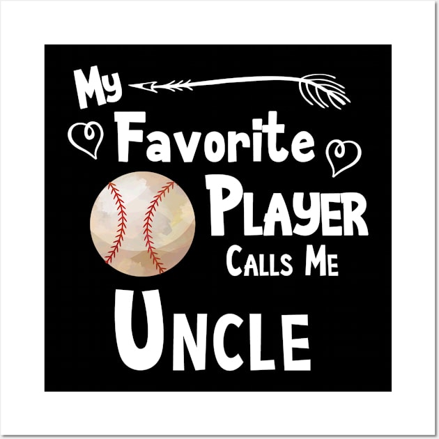 Favorite Player Uncle Love Softball Player Wall Art by Magic Ball